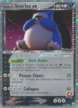 Rocket's Snorlax ex (104)/109 Ultra Rare