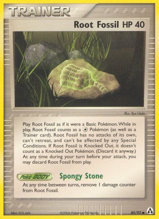 Root Fossil (80)/92 Common Reverse Holofoil
