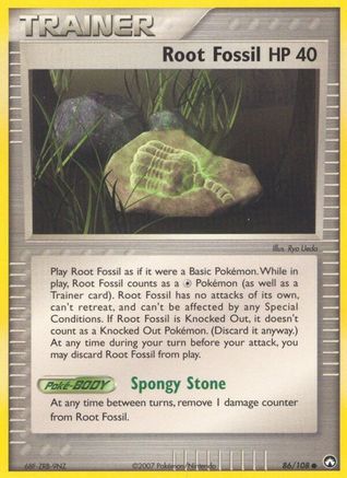 Root Fossil/108 Common Reverse Holofoil