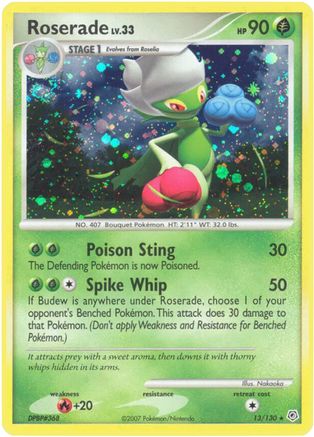 Roserade (13)/130 Holo Rare Reverse Holofoil