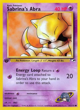 Sabrina's Abra (91)/132 Common 1st Edition