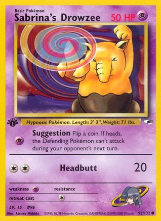Sabrina's Drowzee (92)/132 Common 1st Edition