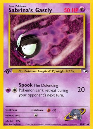 Sabrina's Gastly (93)/132 Common 1st Edition