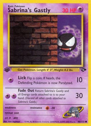 Sabrina's Gastly (96) (96)/132 Common 1st Edition