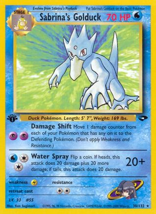 Sabrina's Golduck (30)/132 Rare 1st Edition