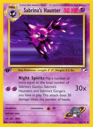 Sabrina's Haunter (58)/132 Uncommon 1st Edition