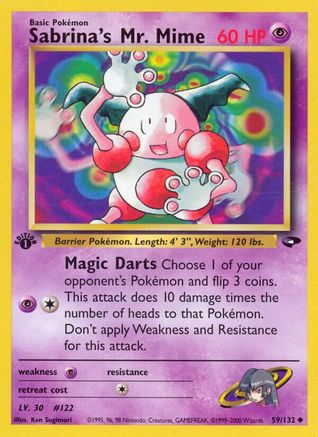 Sabrina's Mr. Mime (59)/132 Uncommon 1st Edition