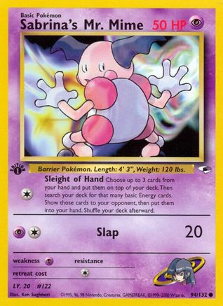 Sabrina's Mr. Mime (94)/132 Common 1st Edition