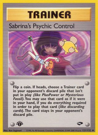 Sabrina's Psychic Control (121)/132 Uncommon 1st Edition