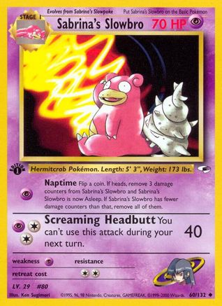 Sabrina's Slowbro (60)/132 Uncommon 1st Edition