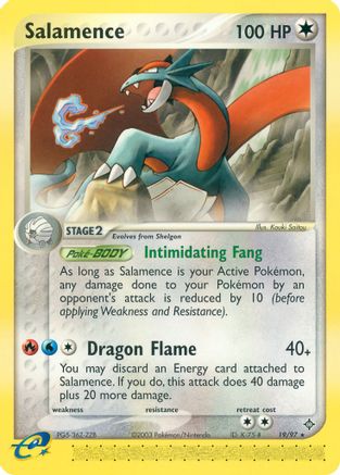Salamence - 19/97 (19)/97 Rare Reverse Holofoil