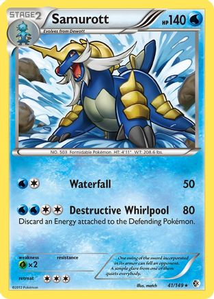 Samurott (41)/149 Holo Rare Reverse Holofoil