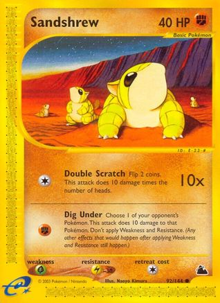 Sandshrew (92)/144 Common Reverse Holofoil