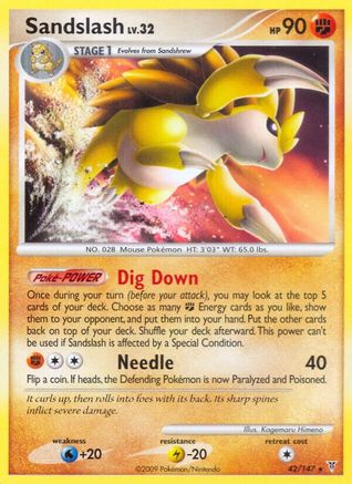 Sandslash (42)/147 Rare Reverse Holofoil