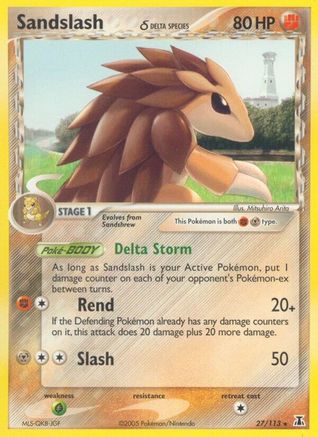 Sandslash (Delta Species) (27)/113 Rare Reverse Holofoil