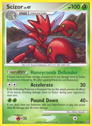 Scizor (25)/100 Rare Reverse Holofoil