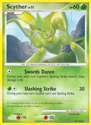 Scyther (49)/100 Uncommon Reverse Holofoil