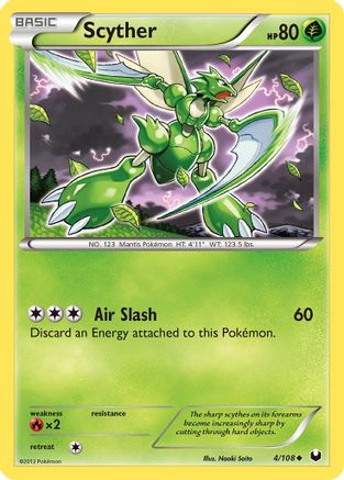 Scyther (4)/108 Uncommon Reverse Holofoil