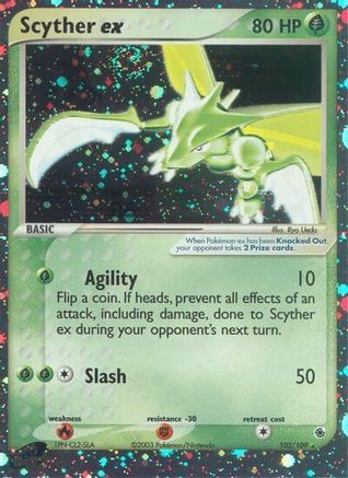 Scyther ex (102)/109 Ultra Rare Holofoil