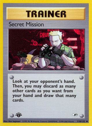 Secret Mission (118)/132 Uncommon 1st Edition