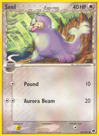 Seel (Delta Species) (62)/101 Common Reverse Holofoil