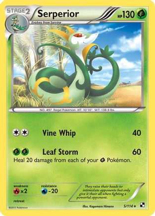 Serperior (5) (5)/114 Holo Rare Reverse Holofoil
