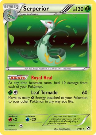 Serperior (6) (6)/114 Holo Rare Reverse Holofoil