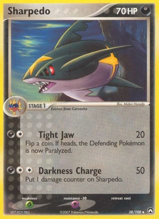 Sharpedo (38)/108 Uncommon Reverse Holofoil