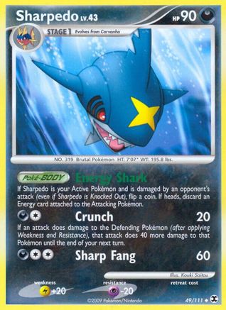 Sharpedo (49)/111 Uncommon Reverse Holofoil