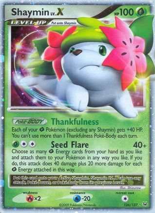 Shaymin Lv.X (Land Forme) (126)/127 Ultra Rare Holofoil
