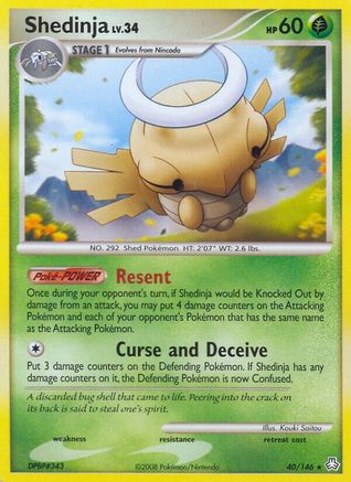 Shedinja (40)/146 Rare Reverse Holofoil