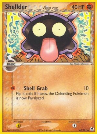 Shellder (Delta Species) (63)/101 Common Reverse Holofoil