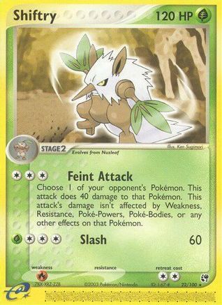 Shiftry - 22/100 (22)/100 Rare Reverse Holofoil