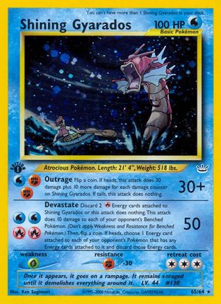 Shining Gyarados (65)/64 Secret Rare 1st Edition Holofoil