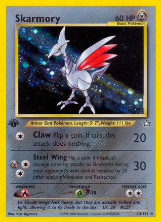 Skarmory (13)/111 Holo Rare 1st Edition Holofoil