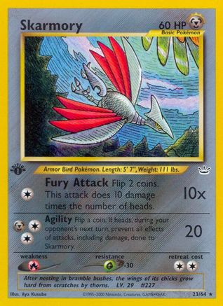 Skarmory (23)/64 Rare 1st Edition