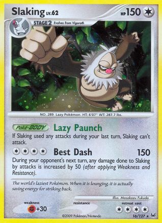 Slaking (16)/127 Holo Rare Reverse Holofoil