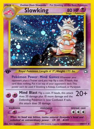 Slowking (14)/111 Holo Rare 1st Edition Holofoil