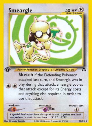 Smeargle (30) (30)/75 Rare 1st Edition