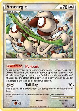 Smeargle (21)/95 Holo Rare Reverse Holofoil