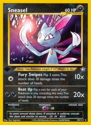 Sneasel (25)/111 Rare 1st Edition
