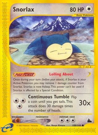 Snorlax (100)/144 Common Reverse Holofoil