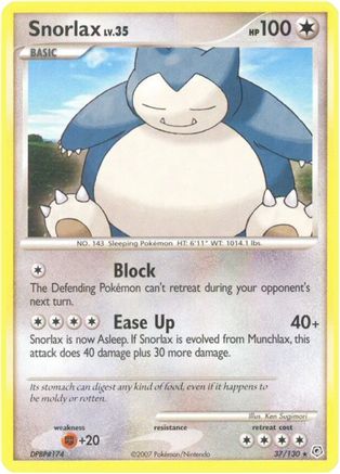 Snorlax (37)/130 Rare Reverse Holofoil