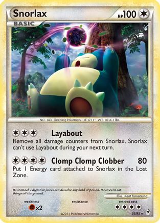 Snorlax (33)/95 Rare Reverse Holofoil