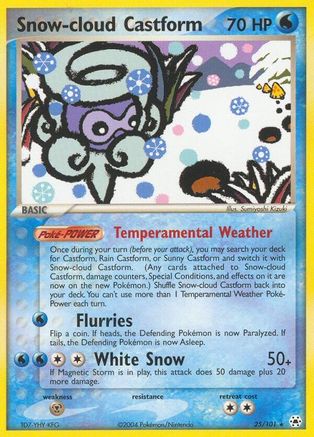 Snow-cloud Castform (25)/101 Rare Reverse Holofoil