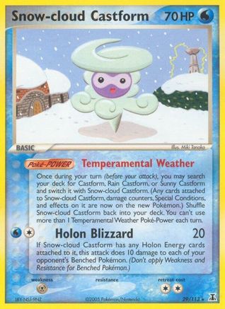 Snow-cloud Castform (29)/113 Rare Reverse Holofoil