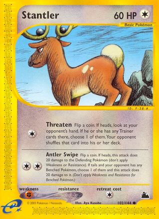 Stantler (102)/144 Common Reverse Holofoil