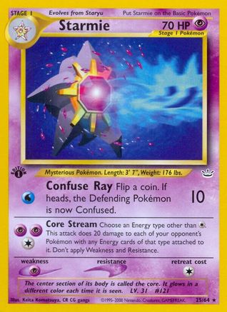 Starmie (25)/64 Rare 1st Edition