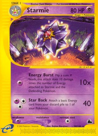 Starmie (30) (30)/144 Rare Reverse Holofoil