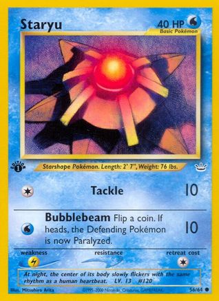 Staryu (56)/64 Common 1st Edition